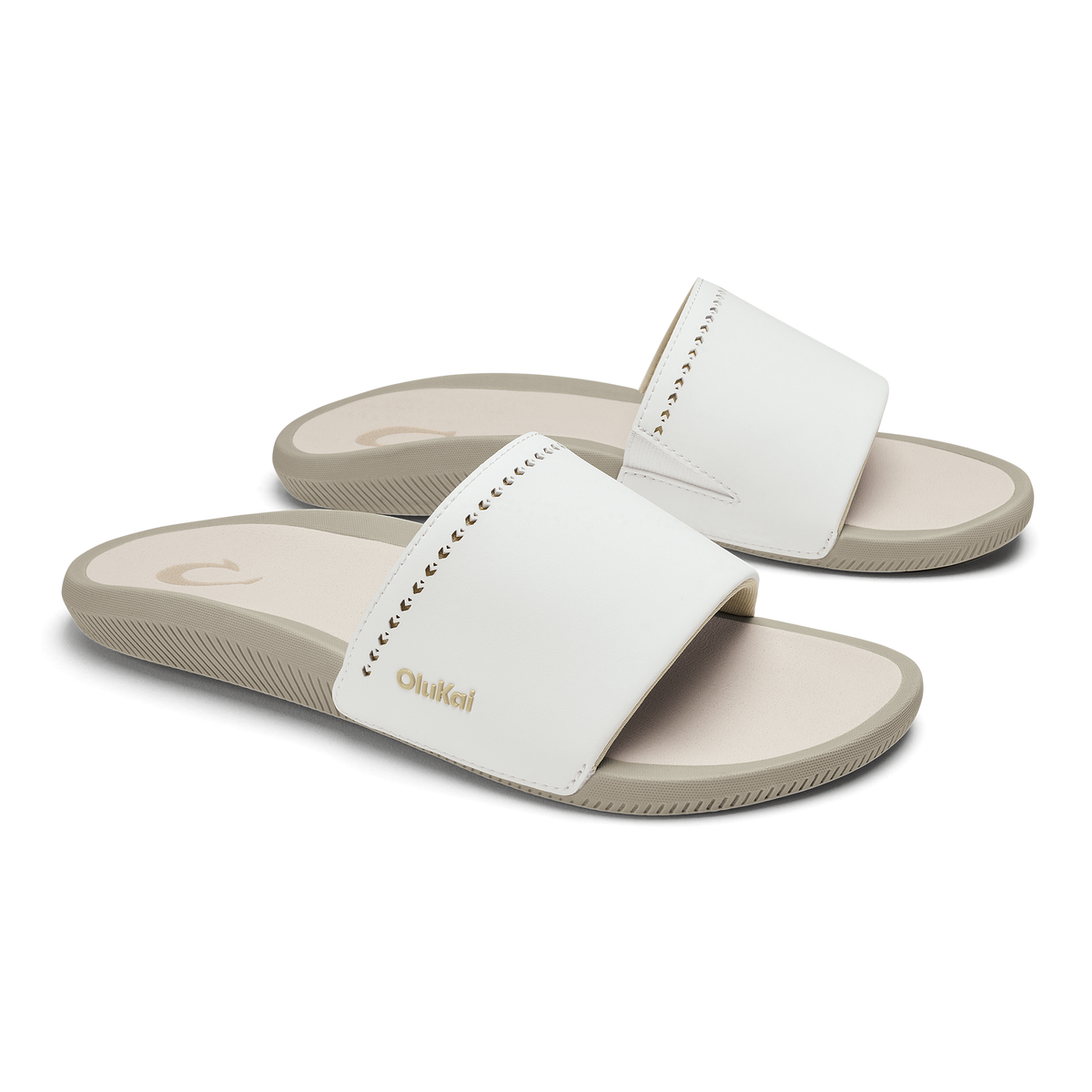 OluKai | Ulele Slide - Bright White / Tapa