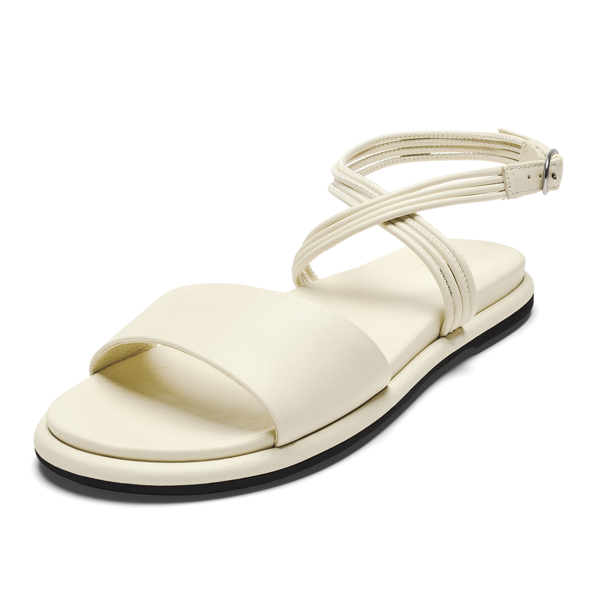 OluKai | Tiare Wrap Women’s Leather Sandals - White Sand