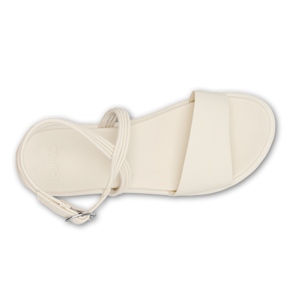 OluKai | Tiare Wrap Women’s Leather Sandals - White Sand