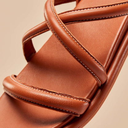 OluKai | Tiare Strappy Women’s Leather Sandals - Fox