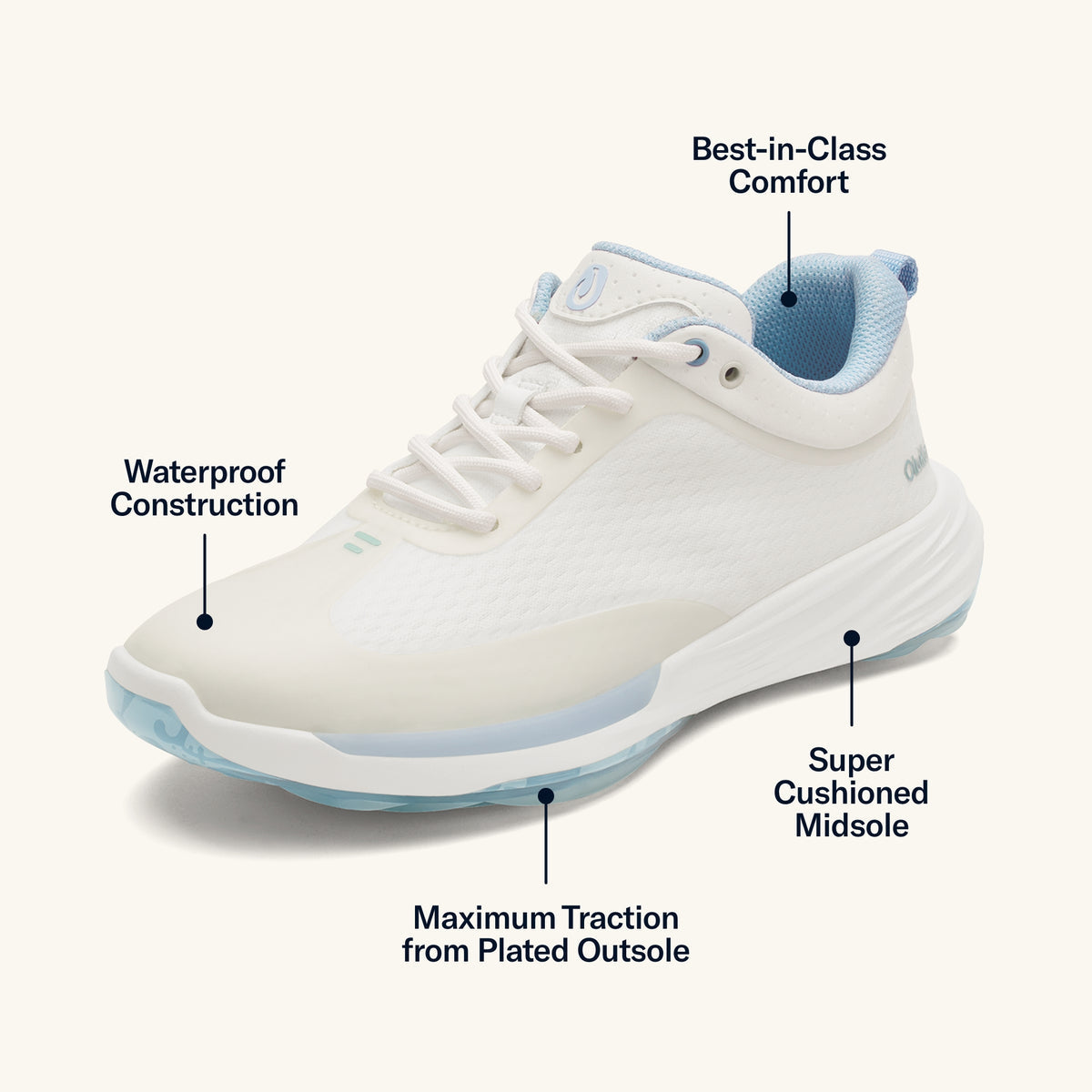 OluKai | Mākena Women’s Waterproof Golf Shoes - Bright White