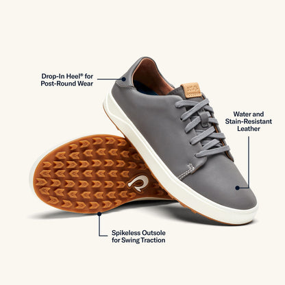 OluKai | Wailea Women’s Waterproof Leather Golf Shoes - Stone